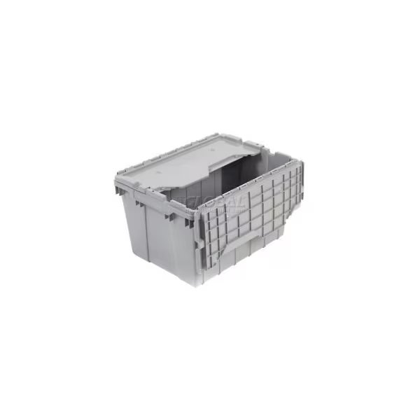 Akro-Mils Attached Lid Container 39120GREY - 21-1/2